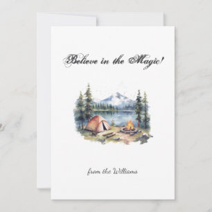 Cartes Pour Fêtes Annuelles Camp de vacances de Noël Lac de montagne