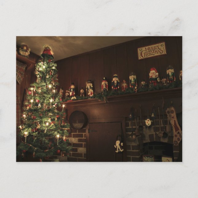 Cartes Pour Fêtes Annuelles Campagne coloniale primitive Fête de Noël (Devant)