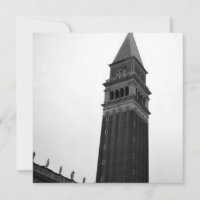 Campanile Piazza San Marco Noir Blanc Italie Tour