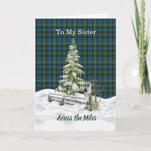 Cartes Pour Fêtes Annuelles Campbell Argyle Ancien Tartan Soeur Noël 