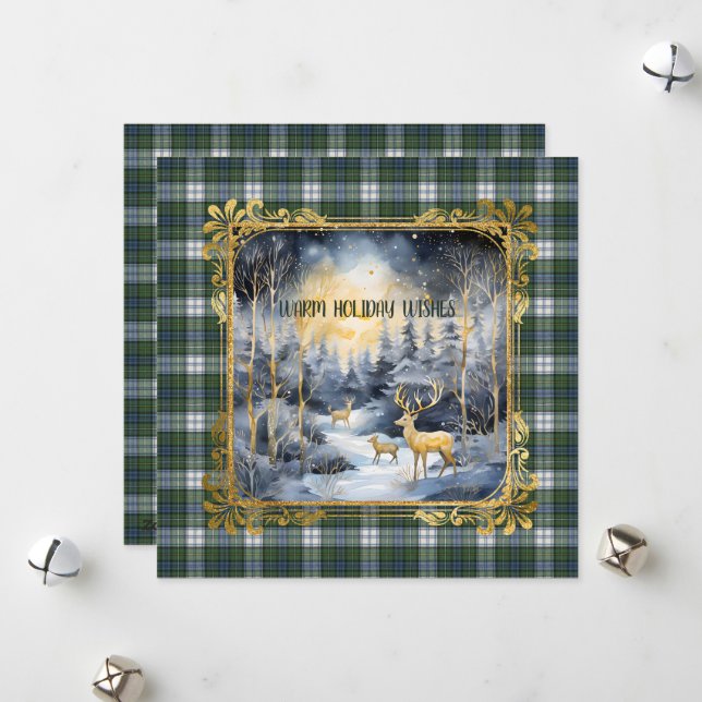 Cartes Pour Fêtes Annuelles Campbell Dress Ancient Scottish Tartan Christmas  (Devant/Arrière en situation)