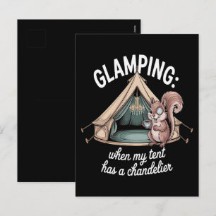 Cartes Pour Fêtes Annuelles Camping de luxe quand ma tente a un lustre