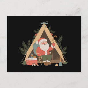 Cartes Pour Fêtes Annuelles Camping de Noël Santa Camp Xmas Saison des Fêtes
