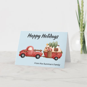 Cartes Pour Fêtes Annuelles Camping en VR Camping-car Noël