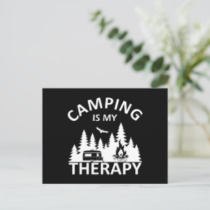 Cartes Pour Fêtes Annuelles Camping est ma thérapie drôle slogan de camper