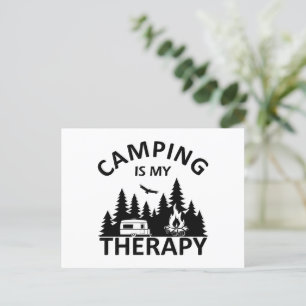 Cartes Pour Fêtes Annuelles Camping est ma thérapie drôle slogan de camper