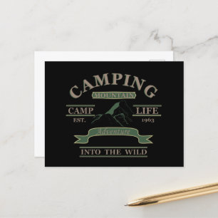 Cartes Pour Fêtes Annuelles Camping extérieur vie de camping