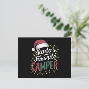 Cartes Pour Fêtes Annuelles Camping Noël Père Noël Favori Camper Cadeau