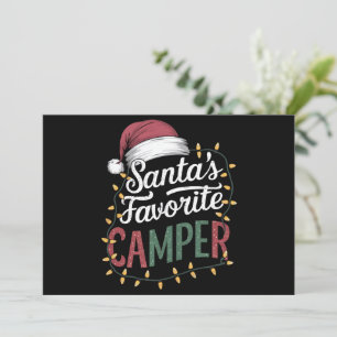 Cartes Pour Fêtes Annuelles Camping Noël Père Noël Favori Camper Cadeau