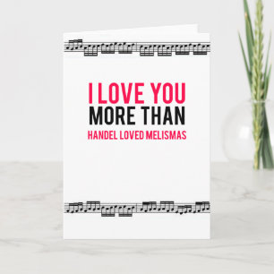 Cartes Pour Fêtes Annuelles Can You Handel My Love? Card