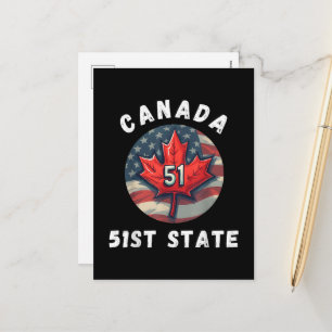 Cartes Pour Fêtes Annuelles Canada 51e État Drôle Canada Cinquante et Unième É