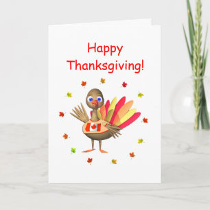 Cartes Pour Fêtes Annuelles Canadian Thanksgiving Baby Turkey