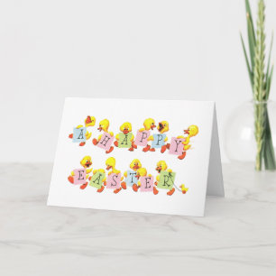 Cartes Pour Fêtes Annuelles Canard de Pâques rétro/Vintage
