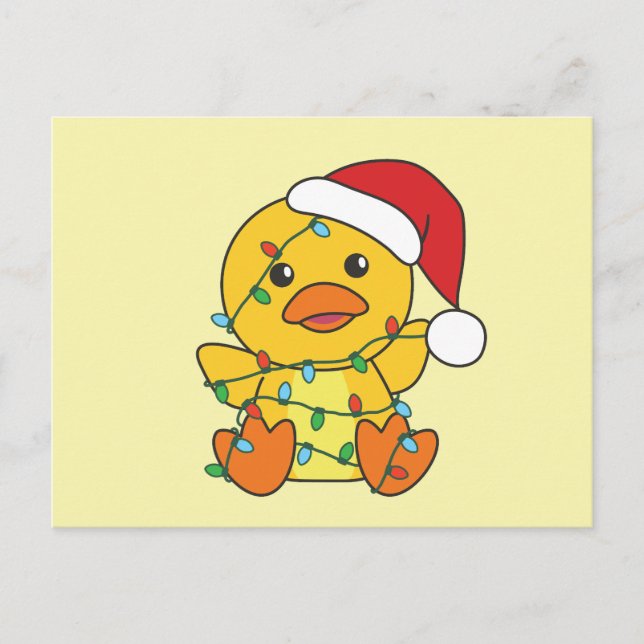 Cartes Pour Fêtes Annuelles Canard Noël Animaux d'hiver Canard de vacances (Devant)