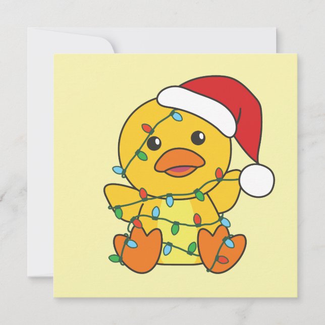 Cartes Pour Fêtes Annuelles Canard Noël Animaux d'hiver Canard de vacances (Devant)