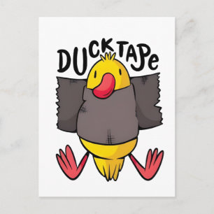 Cartes Pour Fêtes Annuelles Canard Ruban Adhésif Drôle Kawaii Enveloppé Dans D