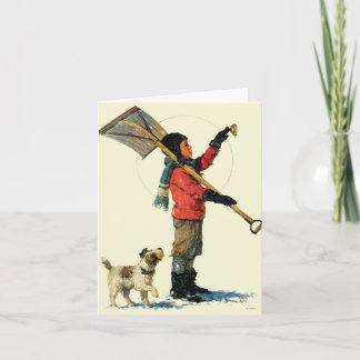 Cartes Pour Fêtes Annuelles Canard souchet de neige