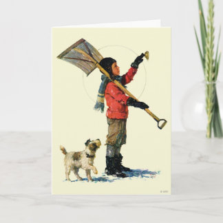 Cartes Pour Fêtes Annuelles Canard souchet de neige