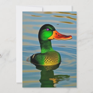 Cartes Pour Fêtes Annuelles Canard sur la conception de l'étang