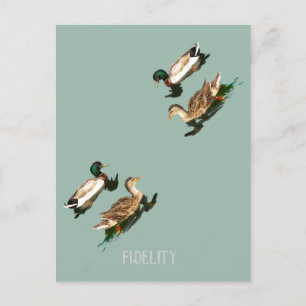 Cartes Pour Fêtes Annuelles Canards colverts comestibles ronds de dégivrage