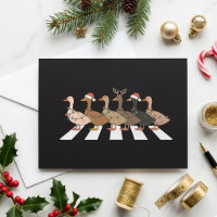 Canards drôles de Noël traversant le design de cha