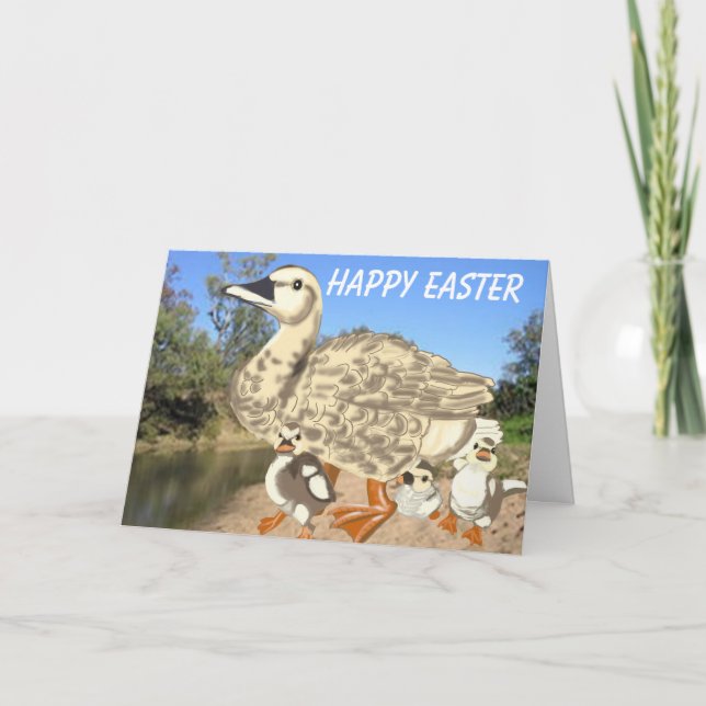 Cartes Pour Fêtes Annuelles Canards et poulets pour bébés Pâques (Devant)