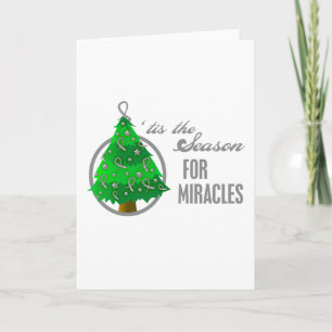 Cartes Pour Fêtes Annuelles Cancer du cerveau Miracles de Noël