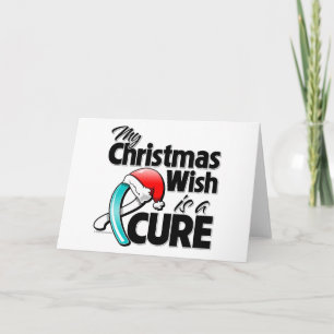 Cartes Pour Fêtes Annuelles Cancer du col de l'utérus Mon voeu de Noël est un