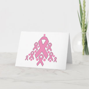 Cartes Pour Fêtes Annuelles Cancer du sein Arbre à ruban de Noël