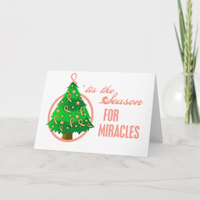 Cartes Pour Fêtes Annuelles Cancer utérin Miracles de Noël (Devant)