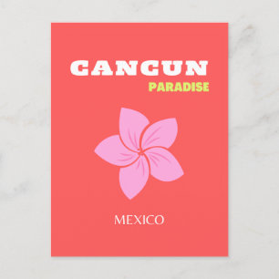 Cartes Pour Fêtes Annuelles Cancun, Cancun Travel Art, Preppy, Rose, Rouge