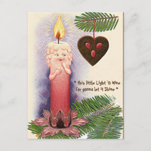 CARTES POUR FÊTES ANNUELLES "CANDLE BABIES" VINTAGE CHRISTMAS TREE ORNAMENT