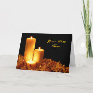 Cartes Pour Fêtes Annuelles Candlelight dans Soft Pastels Customizable