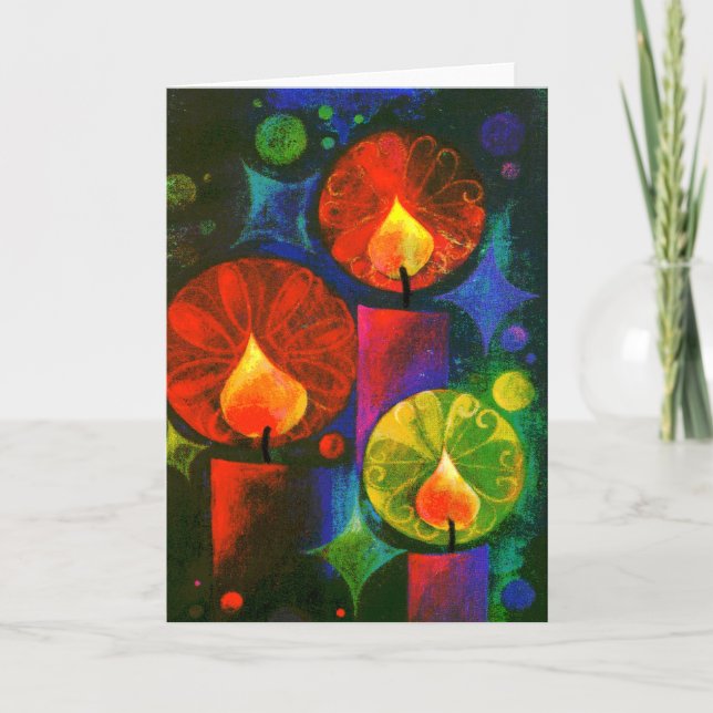 Cartes Pour Fêtes Annuelles Candles de Bright and Glowing (Devant)