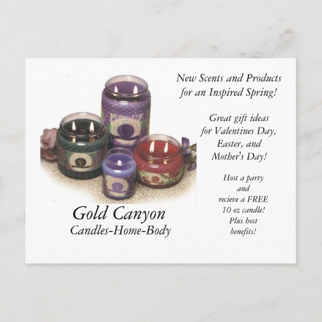 Cartes Pour Fêtes Annuelles Candles, Gold Canyon, Candles-Home-Body, New Sc... (Devant)