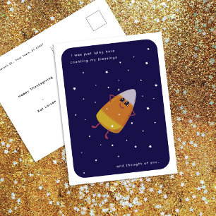 Cartes Pour Fêtes Annuelles Candy Corn "Compter Mes Bénédictions" Thanksgiving