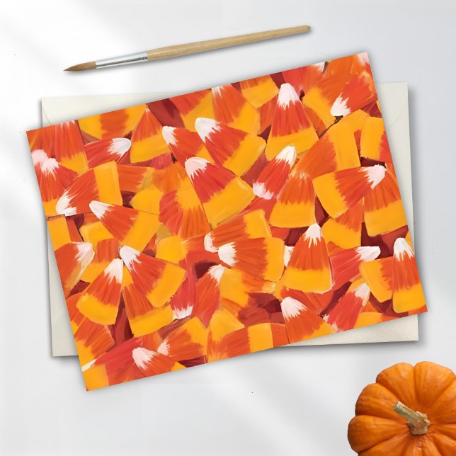 Cartes Pour Fêtes Annuelles Candy Corn Halloween (Créateur téléchargé)
