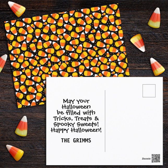 Cartes Pour Fêtes Annuelles Candy Corn Motif Halloween (Créateur téléchargé)