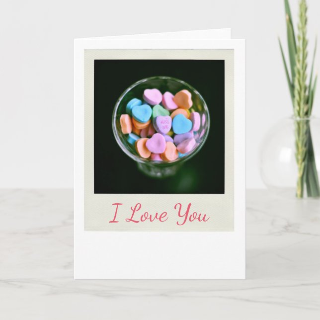 Cartes Pour Fêtes Annuelles Candy Hearts I Love You Greeting (Devant)