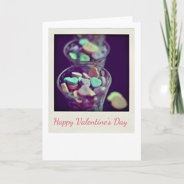 Cartes Pour Fêtes Annuelles Candy Hearts KISS ME Salutation (Devant)