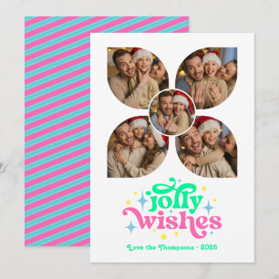 Cartes Pour Fêtes Annuelles Candy Shop Retro Photo Collage Noël