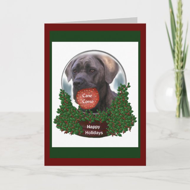 Cartes Pour Fêtes Annuelles Cane Corso Cadeaux de Noël (Devant)