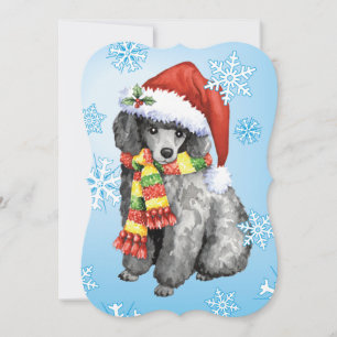 Cartes Pour Fêtes Annuelles Caniche miniature heureux de Howlidays