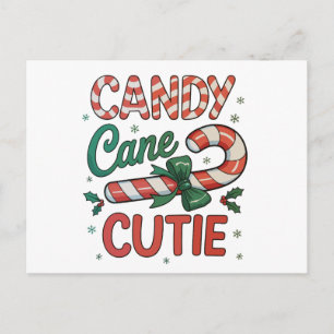 Cartes Pour Fêtes Annuelles Canne de bonbon Mignonne Flocons de neige de Noël