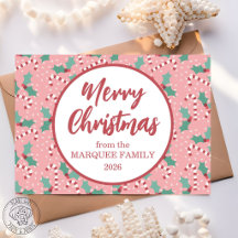 Canne de Noël Bonbon Rose