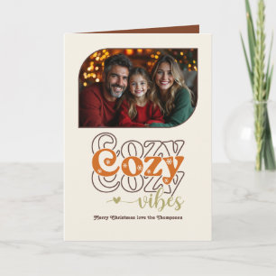 Cartes Pour Fêtes Annuelles Cannelle Lumineuse Vibes Retro Photo de Noël