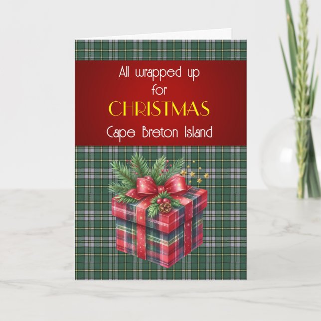 Cartes Pour Fêtes Annuelles Cape Breton Provincial Tartan Holiday Card (Devant)