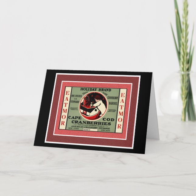 Cartes Pour Fêtes Annuelles Cape Cod Père Noël Cranberry (Devant)