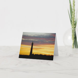 Cartes Pour Fêtes Annuelles Cape Hatteras Lighthouse at Sunset Note Card