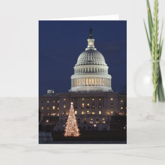 Cartes Pour Fêtes Annuelles Capitol des USA célébrant la photo de Noël